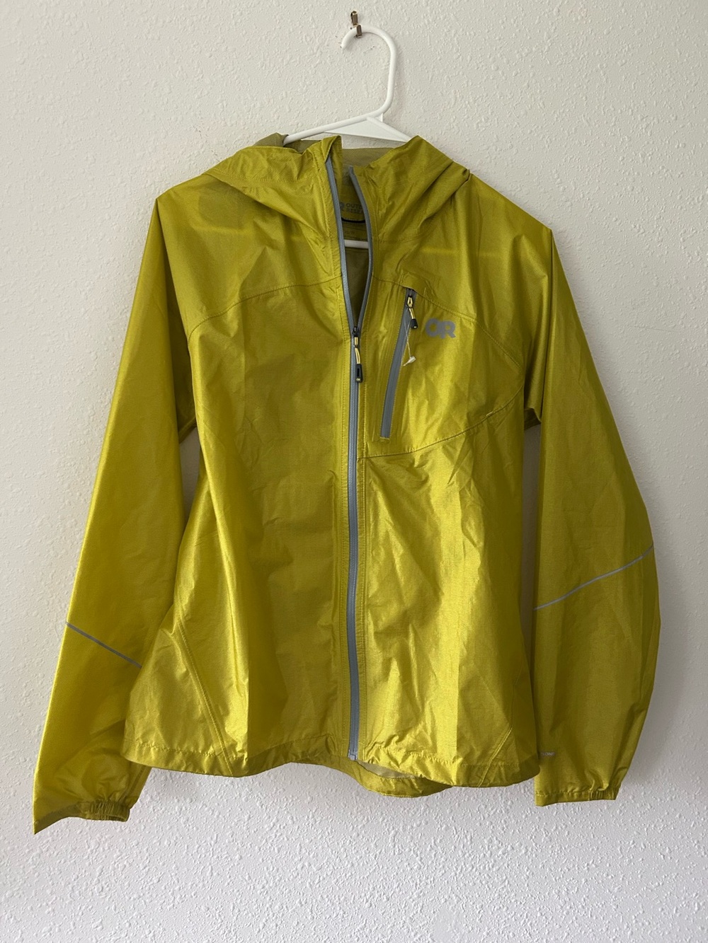 Outdoor Research Women’s Hooded Windbreaker - Chartreuse/Yellow-Green